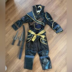 Black and Gold Ninja Costume for Kids